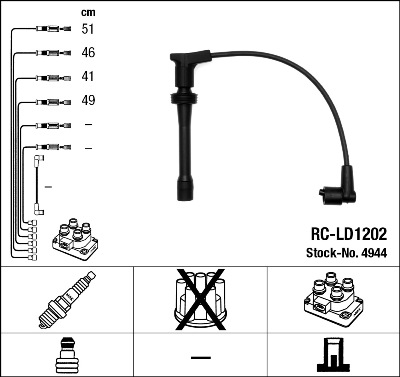 Провода зажигания к-т RC-LD1202 4944