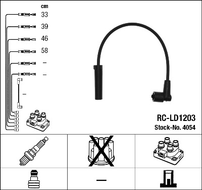 Провода зажигания к-т RC-LD1203 4054