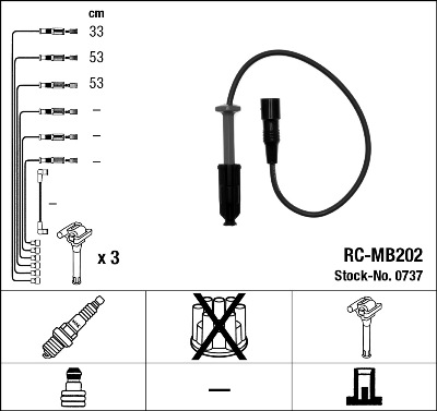 Провода зажигания к-т RC-MB202 0737