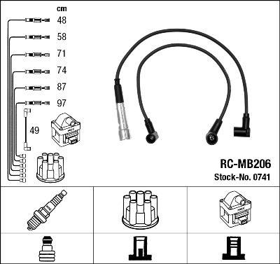 Провода зажигания к-т RC-MB206 0741