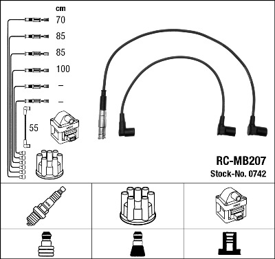 Провода зажигания к-т RC-MB207 0742