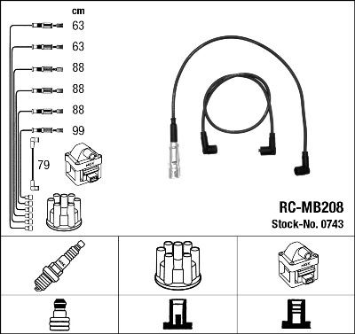 Провода зажигания к-т RC-MB208 0743