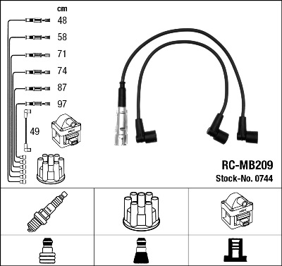 Провода зажигания к-т RC-MB209 0744