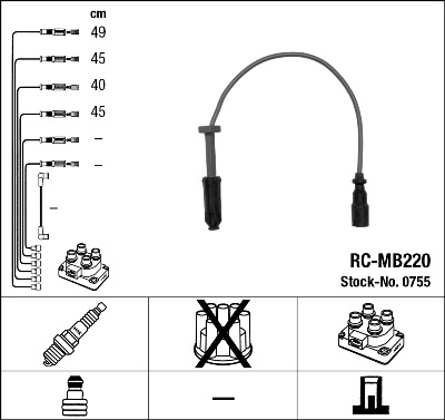 Провода зажигания к-т RC-MB220 0755