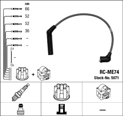 Провода зажигания к-т RC-ME74 5071