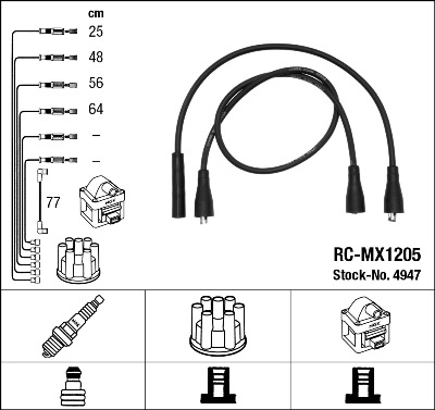 Провода зажигания к-т RC-MX1205 4947