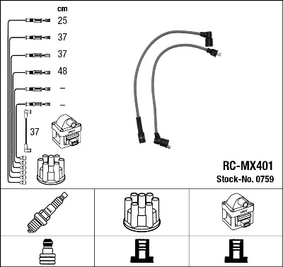 Провода зажигания к-т RC-MX401 0759