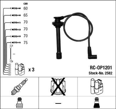 Провода зажигания к-т RC-OP1201 2582