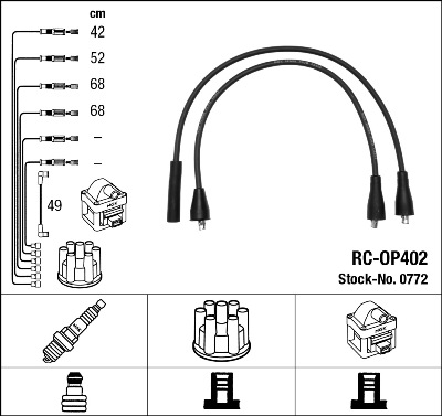 Провода зажигания к-т RC-OP402 0772