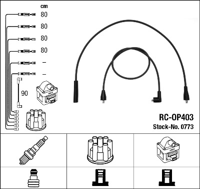Провода зажигания к-т RC-OP403 0773