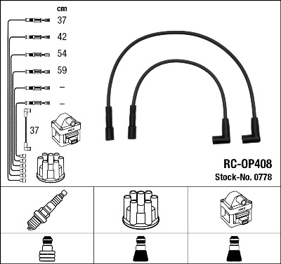 Провода зажигания к-т RC-OP408 0778