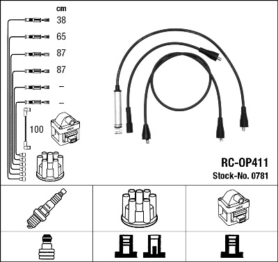 Провода зажигания к-т RC-OP411 0781