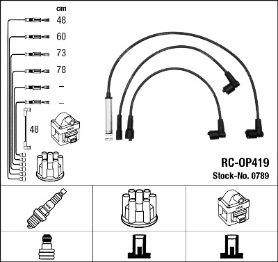 Провода зажигания к-т RC-OP419 0789