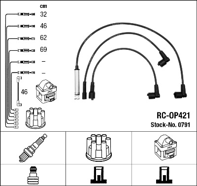 Провода зажигания к-т RC-OP421 0791