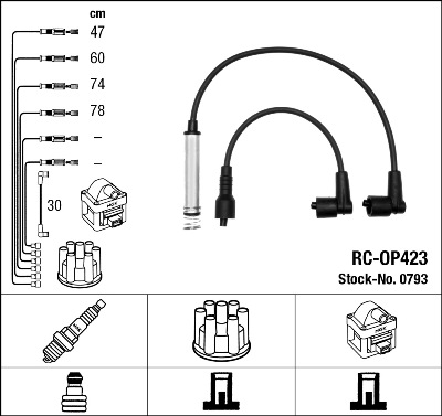 Провода зажигания к-т RC-OP423 0793