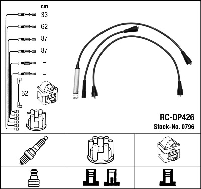 Провода зажигания к-т RC-OP426 0796