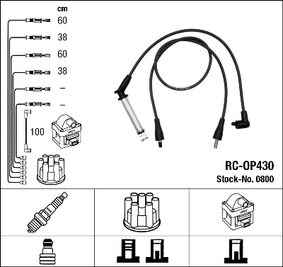 Провода зажигания к-т RC-OP430 0800