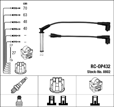 Провода зажигания к-т RC-OP432 0802