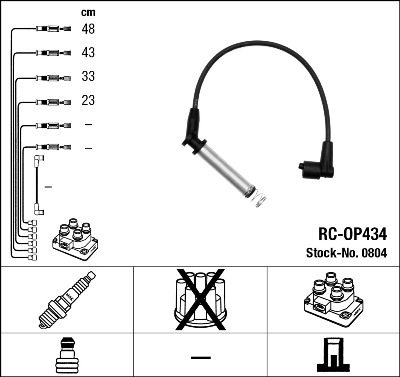 Провода зажигания к-т RC-OP434 0804