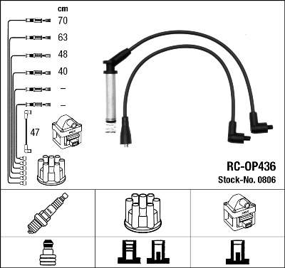 Провода зажигания к-т RC-OP436 0806