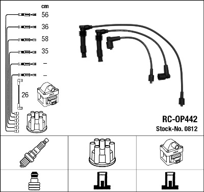 Провода зажигания к-т RC-OP442 0812