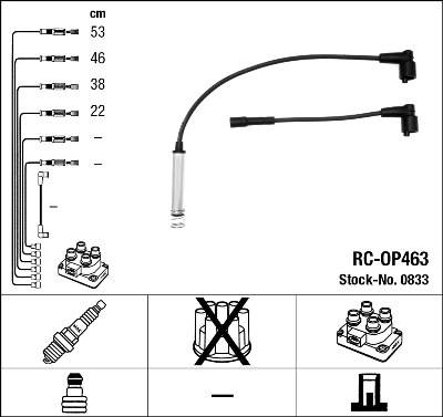 Провода зажигания к-т RC-OP463 0833