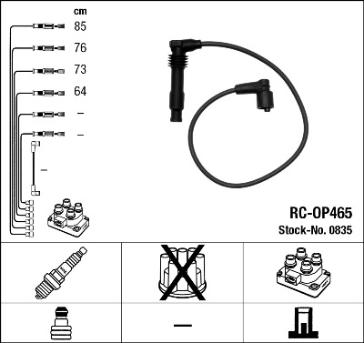 Провода зажигания к-т RC-OP465 0835