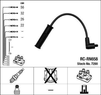 Провода зажигания к-т RC-RN658 7200