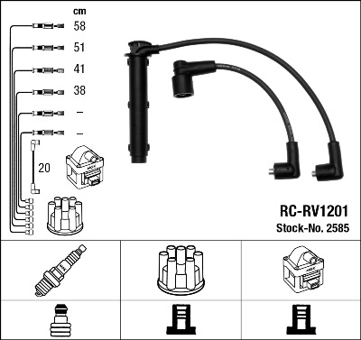 Провода зажигания к-т RC-RV1201 2585