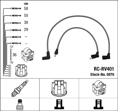 Провода зажигания к-т RC-RV401 0876