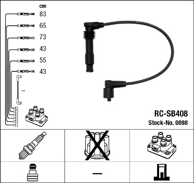 Провода зажигания к-т RC-SB408 0898