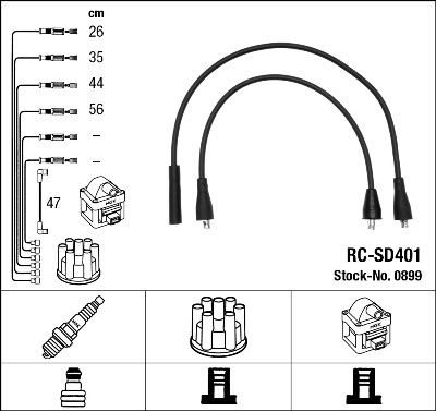 Провода зажигания к-т RC-SD401 0899