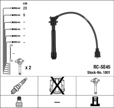 Провода зажигания к-т RC-SE45 1801