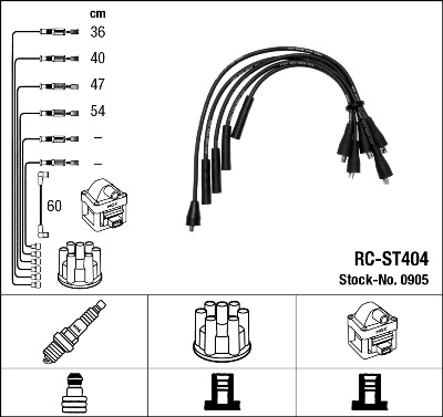 Провода зажигания к-т RC-ST404 0905