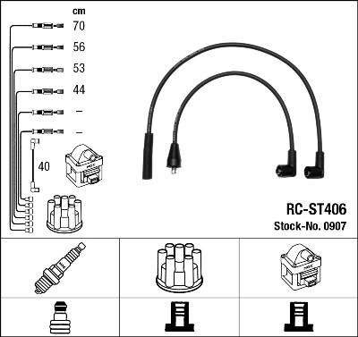 Провода зажигания к-т RC-ST406 0907