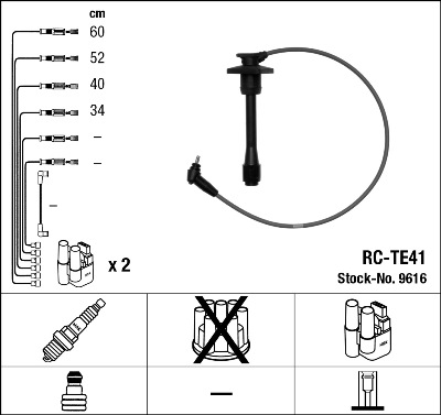 Провода зажигания к-т RC-TE41 9616