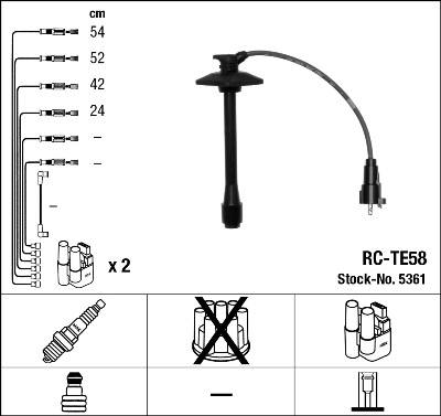 Провода зажигания к-т RC-TE58 5361