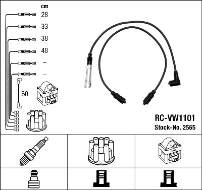 Провода зажигания к-т RC-VW1101 2565