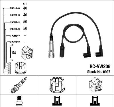 Провода зажигания к-т RC-VW206 0937