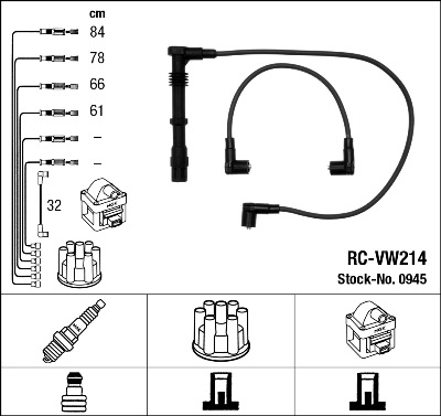 Провода зажигания к-т RC-VW214 0945