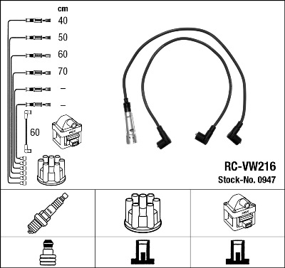 Провода зажигания к-т RC-VW216 0947