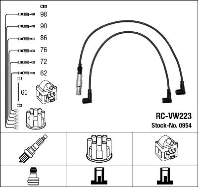 Провода зажигания к-т RC-VW223 0954