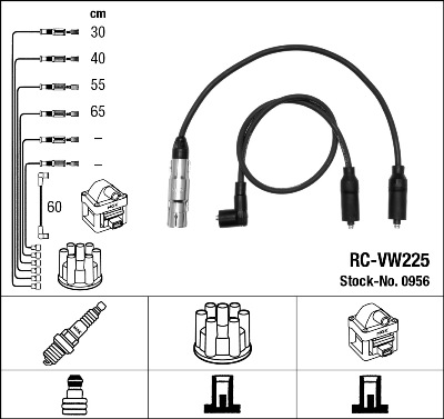 Провода зажигания к-т RC-VW225 0956