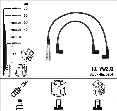 Провода зажигания к-т RC-VW233 0964