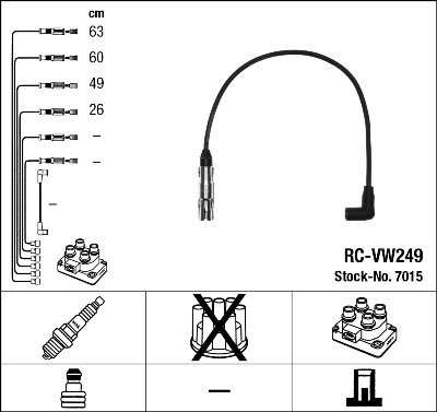 Провода зажигания к-т RC-VW249 7015