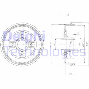 Барабан тормозной RENAULT CLIO II, MEGANE I-II BF427