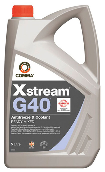 Антифриз красный 5л COMMA XSTREAM G40 READY TO USE COOLANT (VW G12++) XSG40M5L