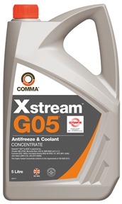 Антифриз желтый концентрат COMMA 5л XSTREAM G05 CONCENTRATE ANTIFREEZE XHD5L