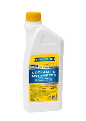 Антифриз готовый к прим. жёлтый RAVENOL TTC Traditional Technology Coolant Premix 1,5 л. 141010515001999