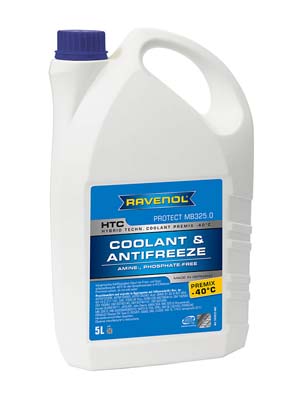 Антифриз готовый к прим. синий RAVENOL HTC Hybrid Techn.Coolant Premix -40C 5 л.